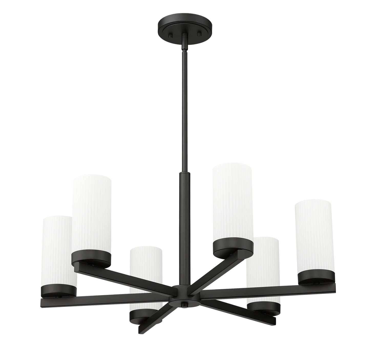 Danica 6 Light Chandelier Matte Black