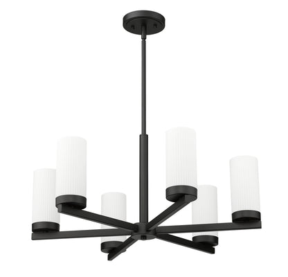Danica 6 Light Chandelier Matte Black