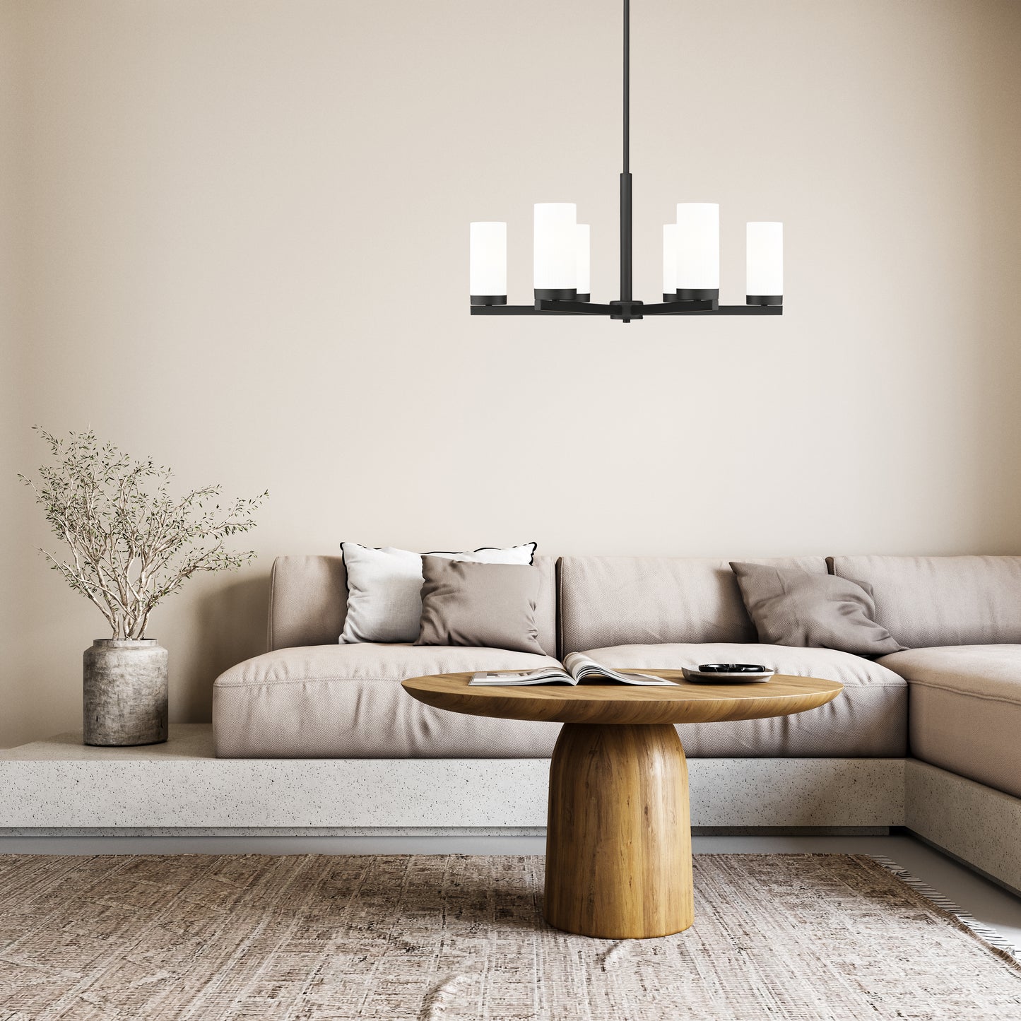 Danica 6 Light Chandelier Matte Black