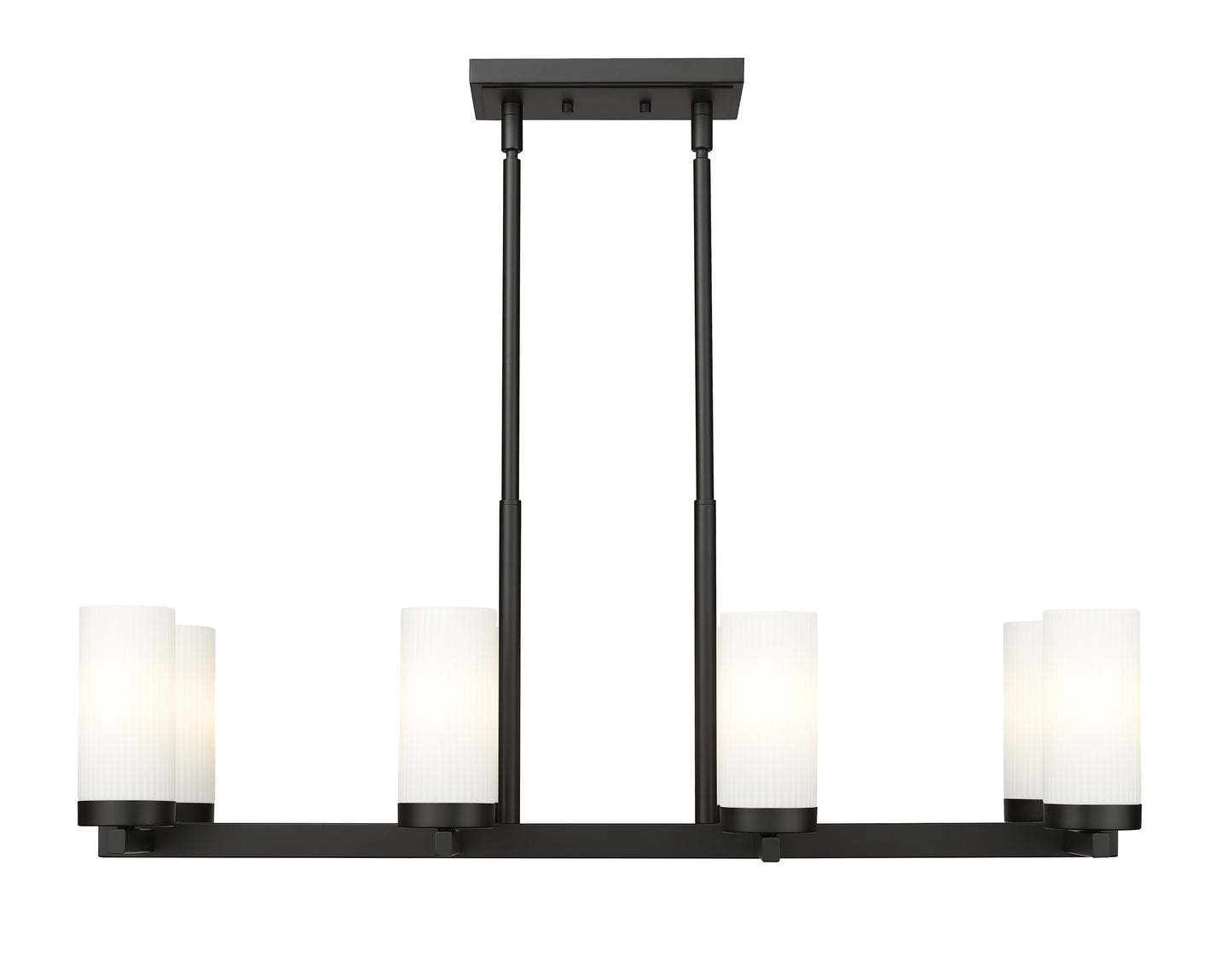 Danica 8 Light Linear Chandelier Matte Black