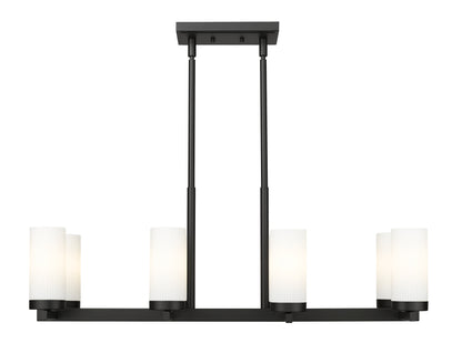 Danica 8 Light Linear Chandelier Matte Black