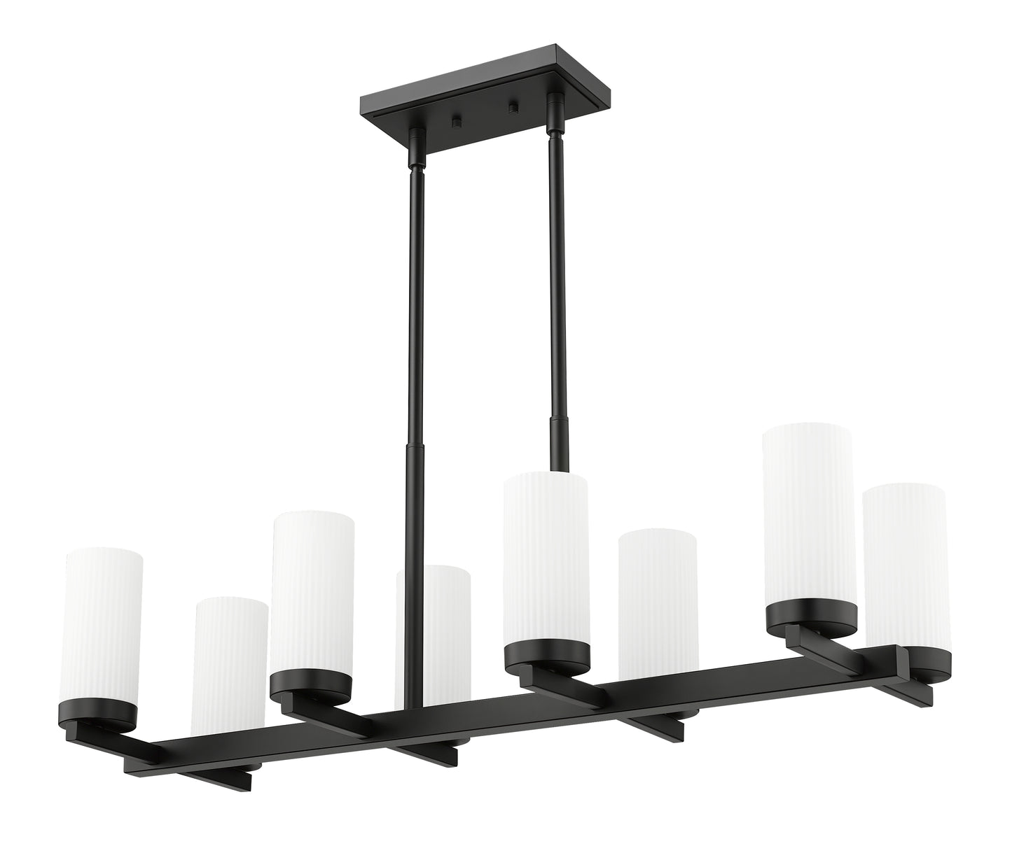 Danica 8 Light Linear Chandelier Matte Black