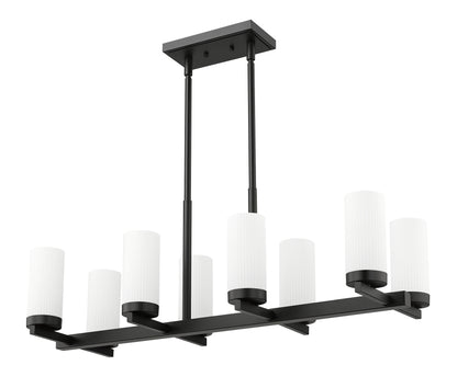 Danica 8 Light Linear Chandelier Matte Black
