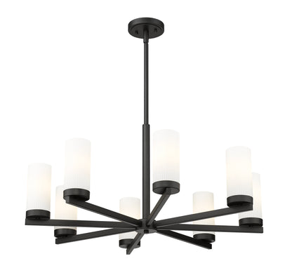 Danica 8 Light Chandelier Matte Black