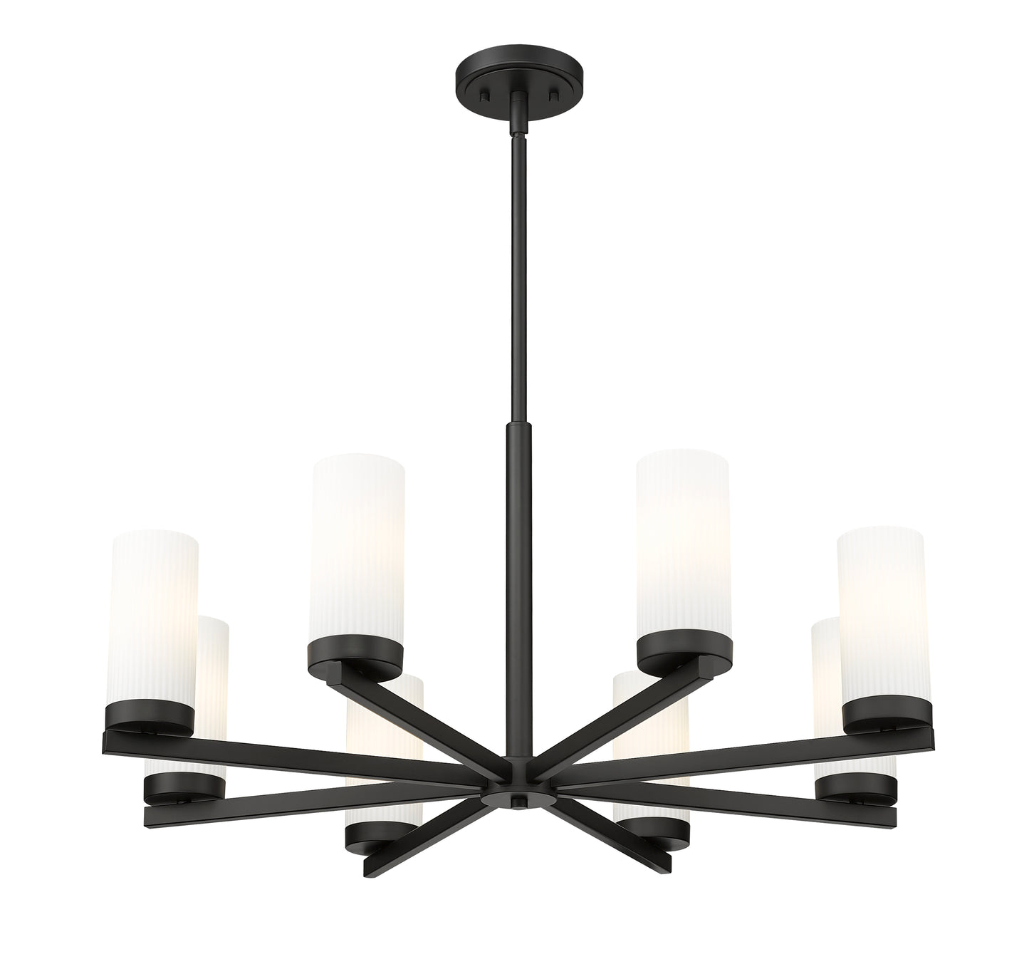 Danica 8 Light Chandelier Matte Black