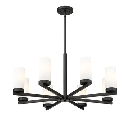Danica 8 Light Chandelier Matte Black
