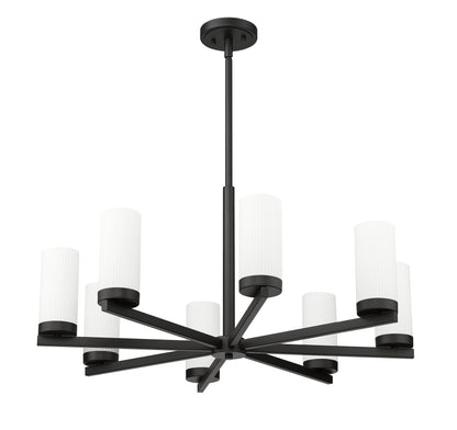 Danica 8 Light Chandelier Matte Black