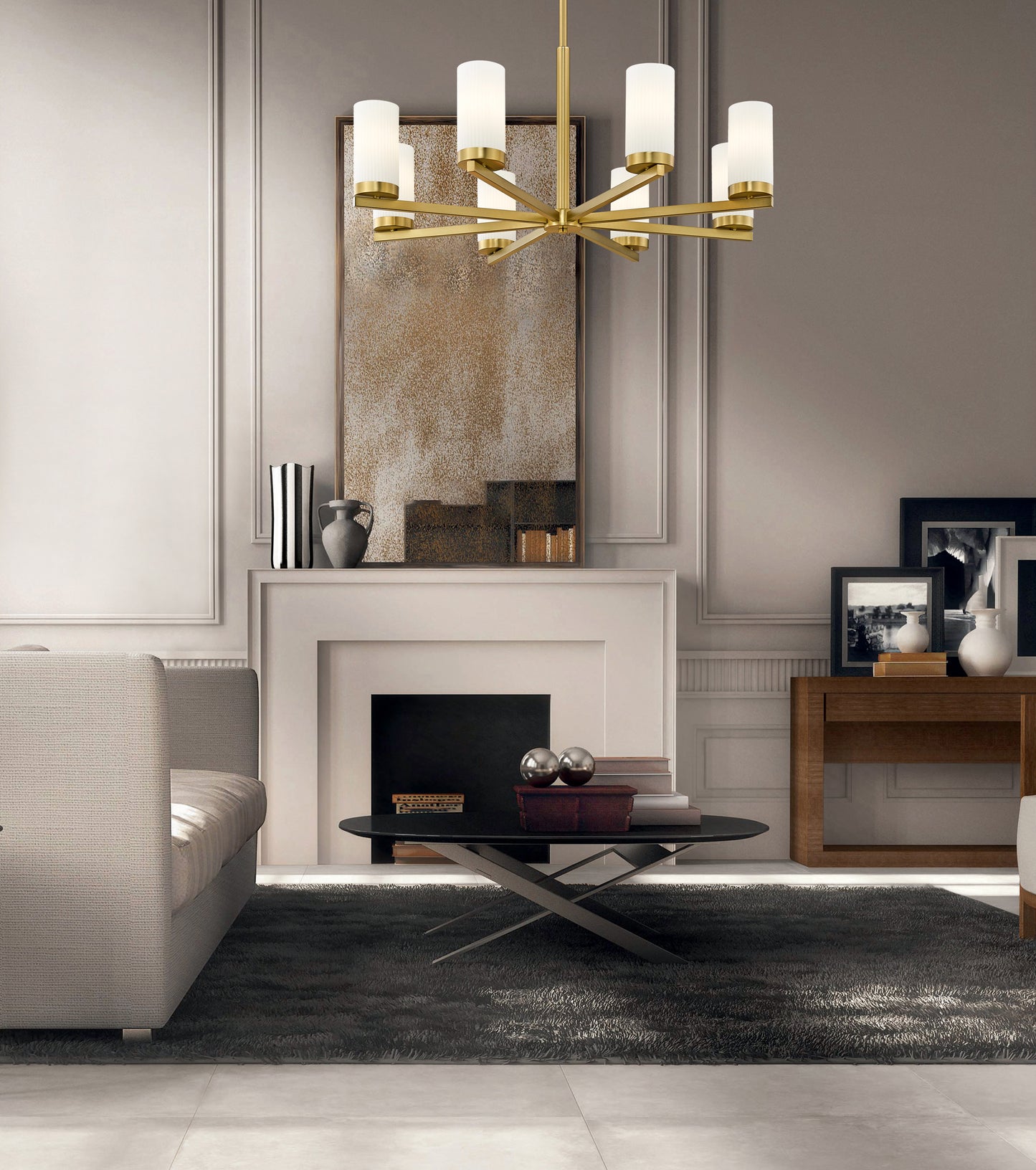 Danica 8 Light Chandelier Modern Gold
