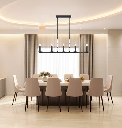 Kaden 10 Light Linear Chandelier Matte Black