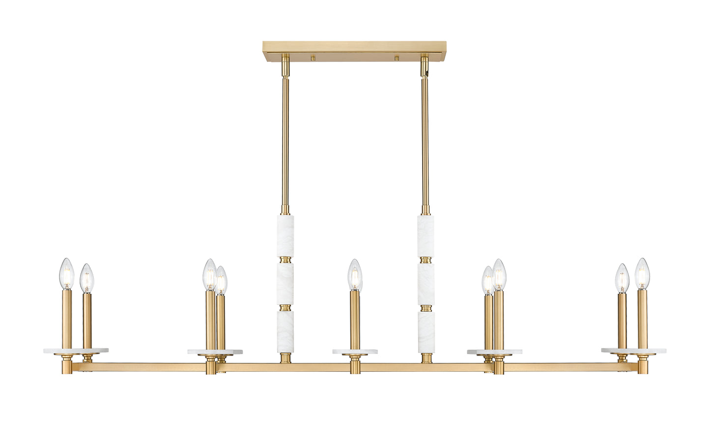 Kaden 10 Light Linear Chandelier Modern Gold