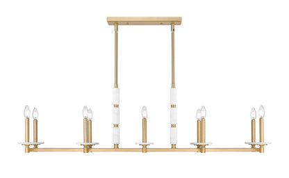Kaden 10 Light Linear Chandelier Modern Gold
