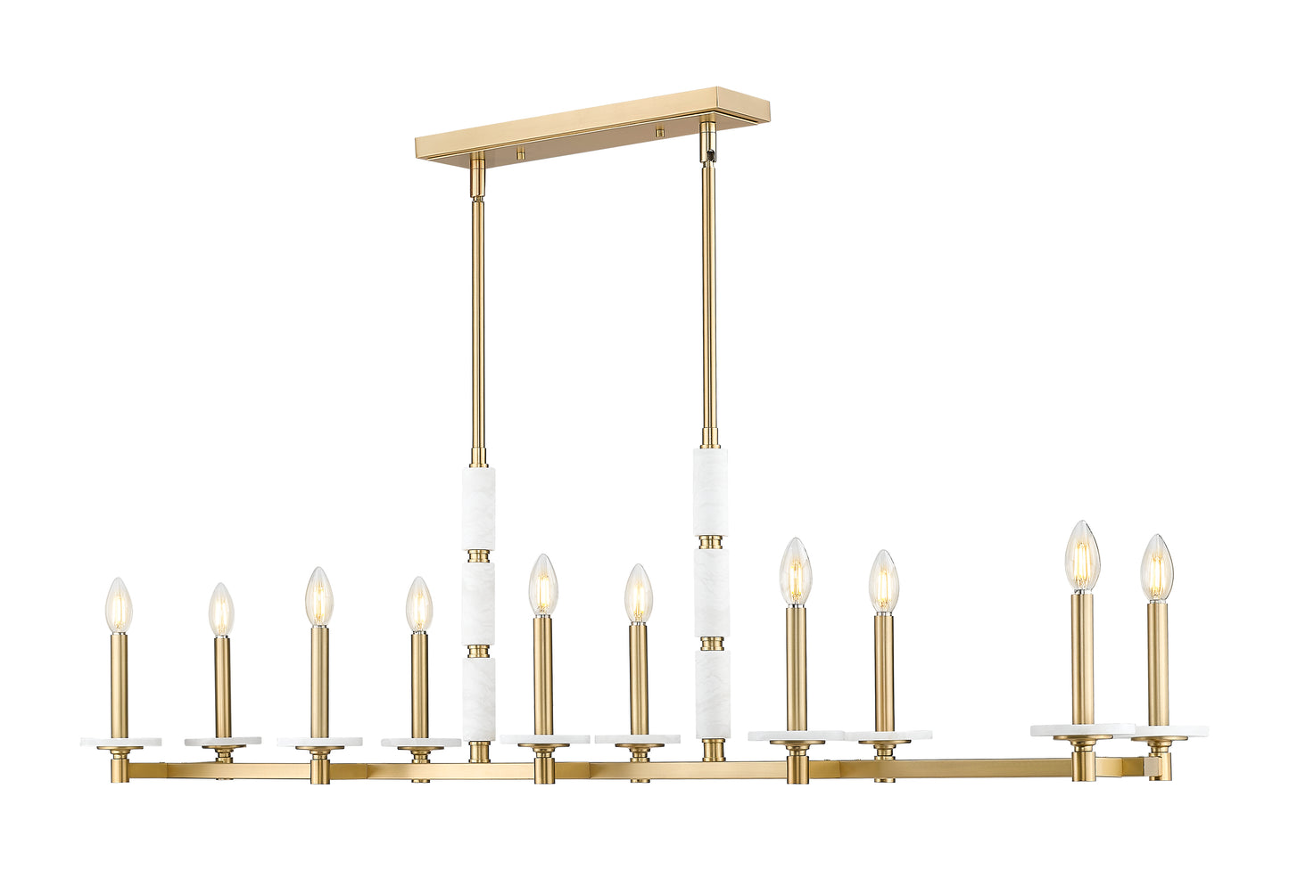 Kaden 10 Light Linear Chandelier Modern Gold
