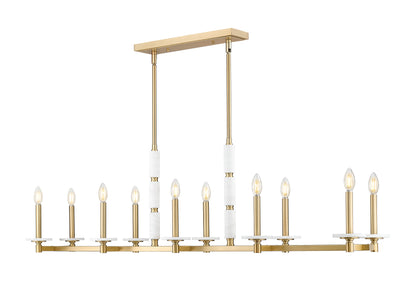 Kaden 10 Light Linear Chandelier Modern Gold
