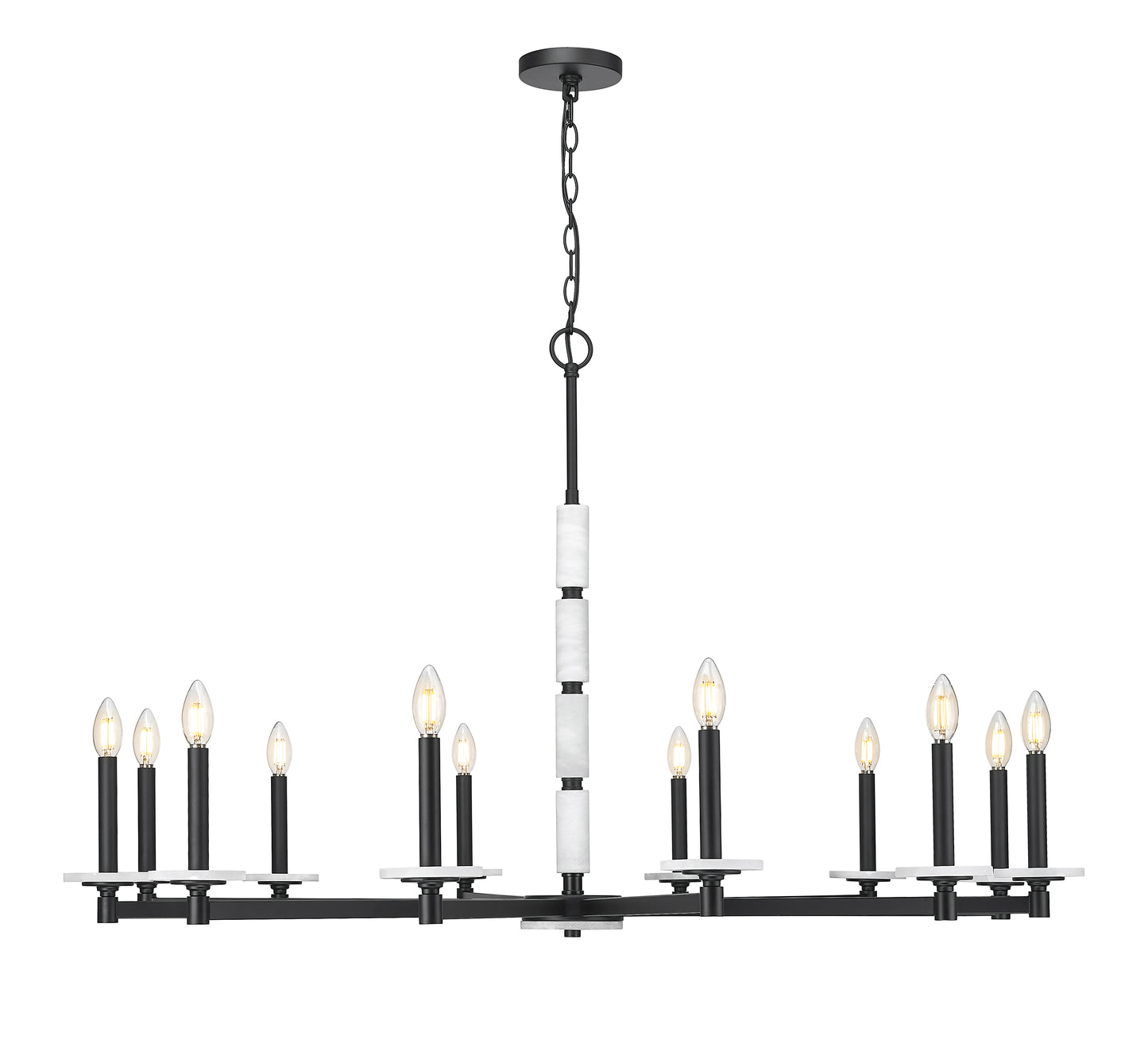 Kaden 12 Light Chandelier Matte Black