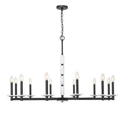 Kaden 12 Light Chandelier Matte Black