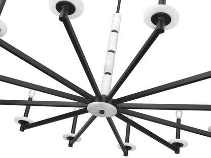 Kaden 12 Light Chandelier Matte Black