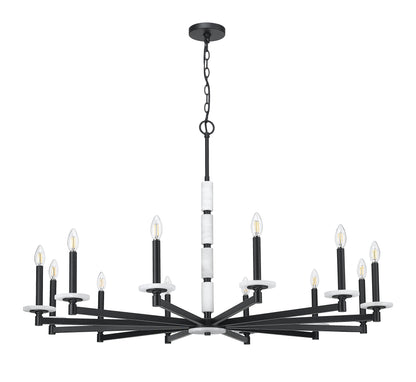 Kaden 12 Light Chandelier Matte Black