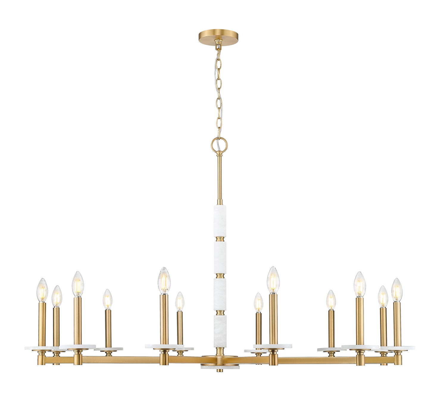 Kaden 12 Light Chandelier Modern Gold