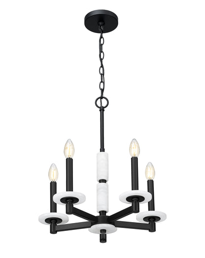Kaden 5 Light Chandelier Matte Black