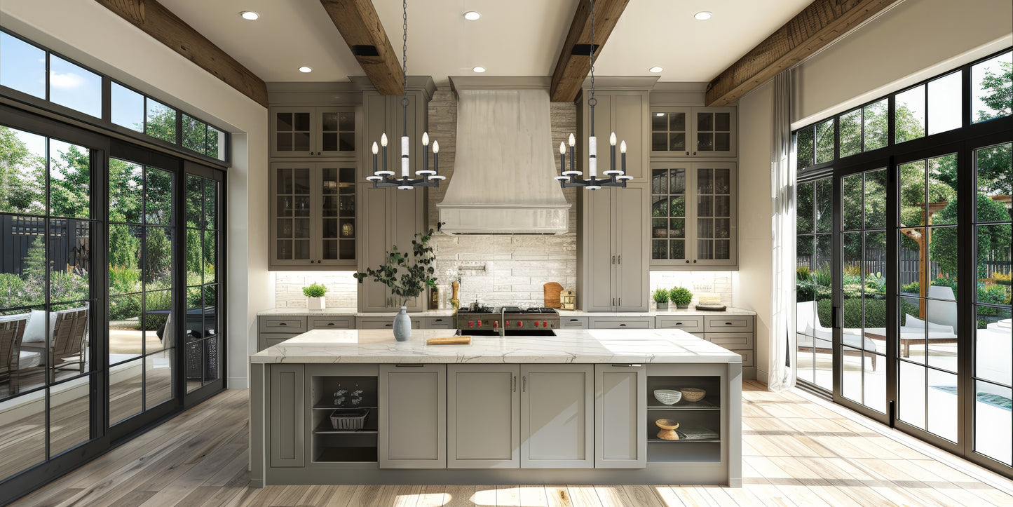 Kaden 5 Light Chandelier Matte Black
