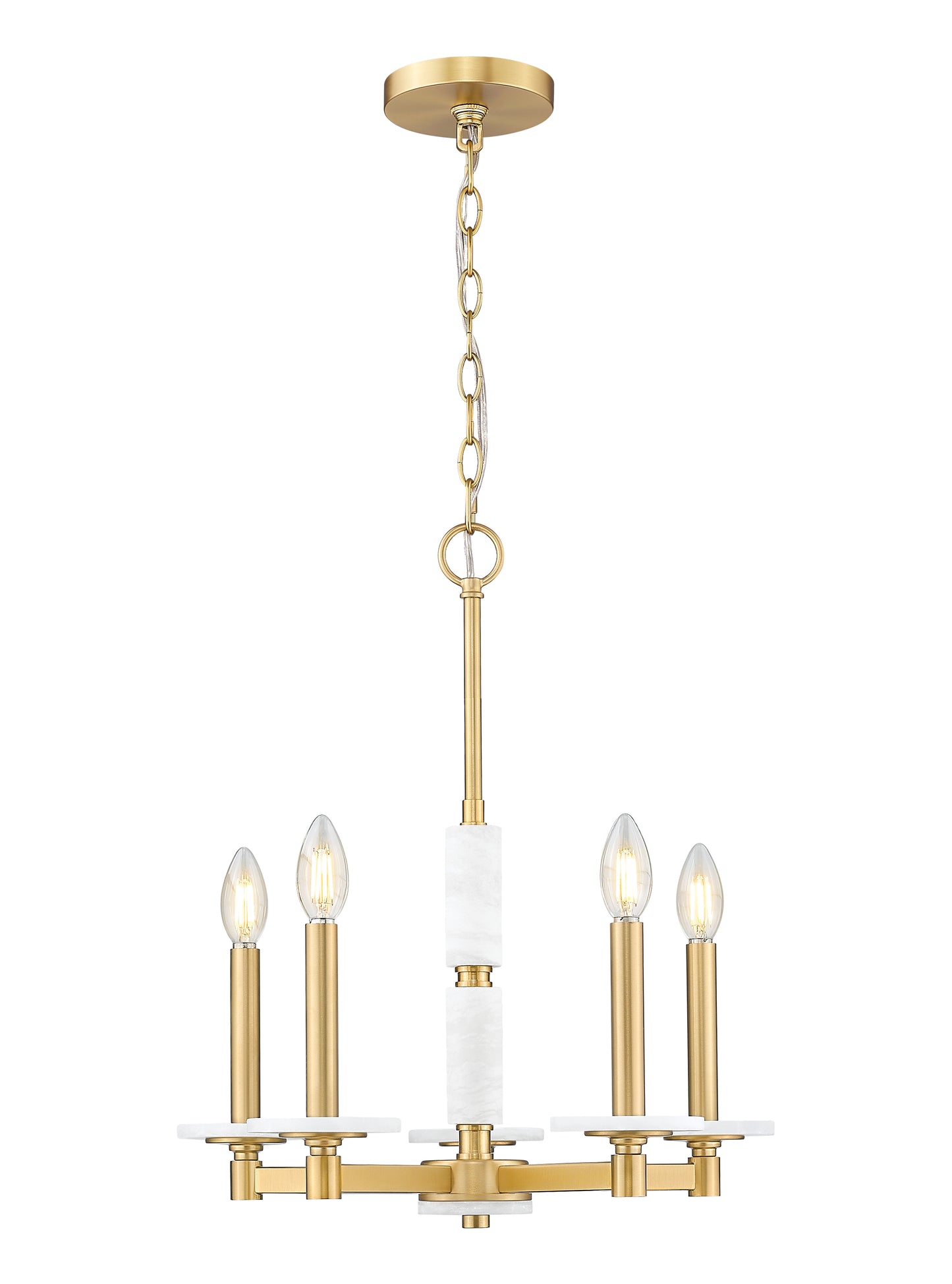 Kaden 5 Light Chandelier Modern Gold