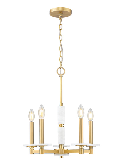 Kaden 5 Light Chandelier Modern Gold