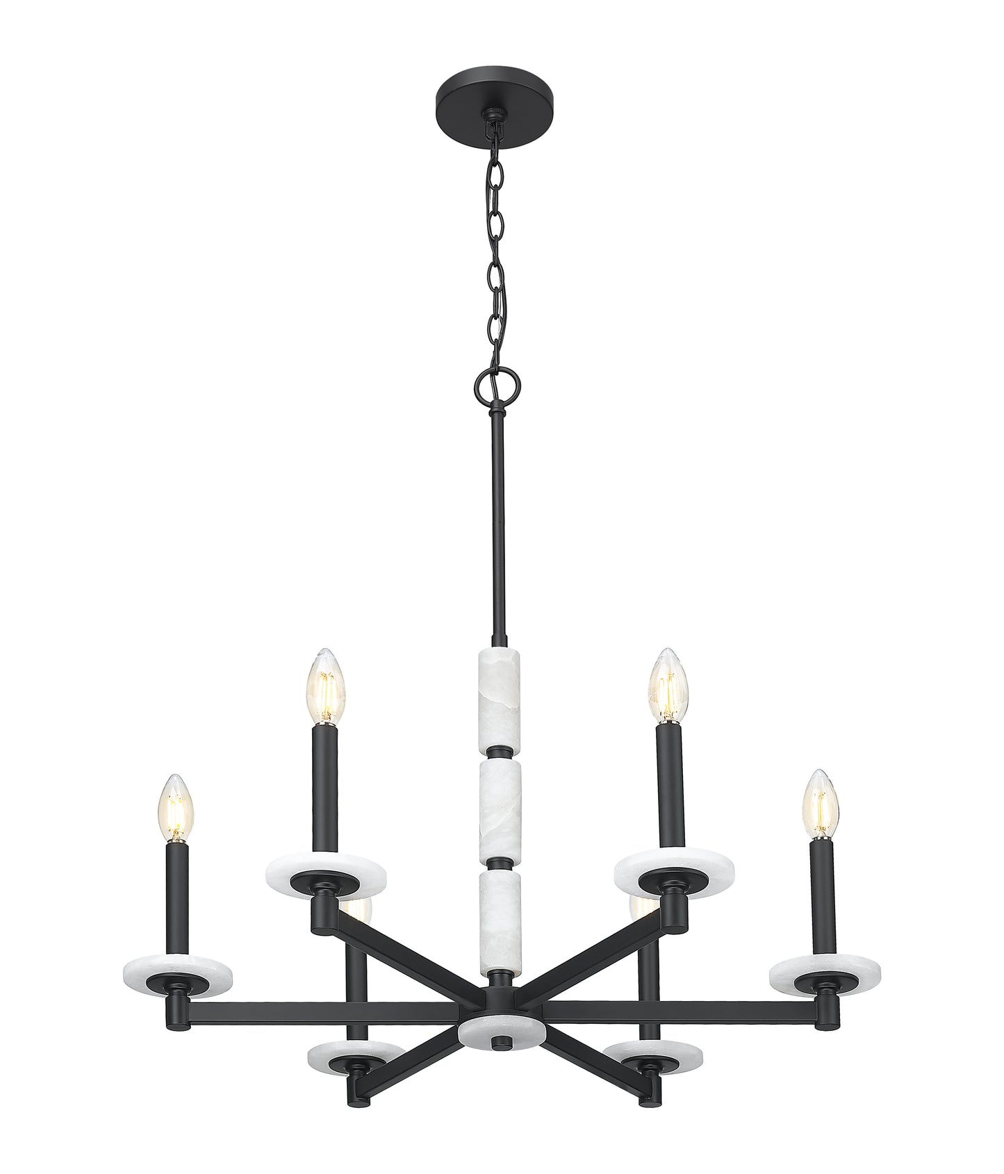 Kaden 6 Light Chandelier Matte Black
