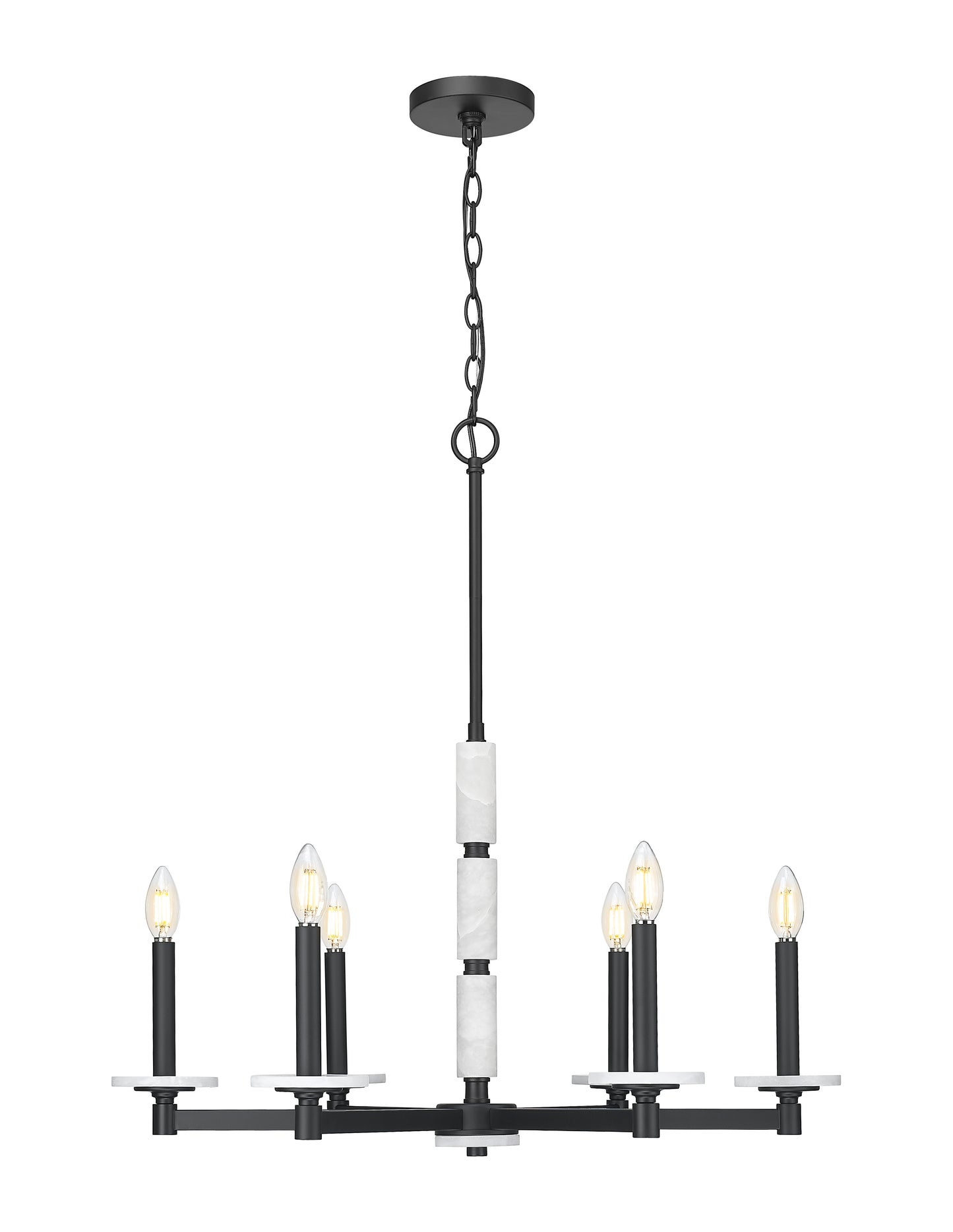 Kaden 6 Light Chandelier Matte Black