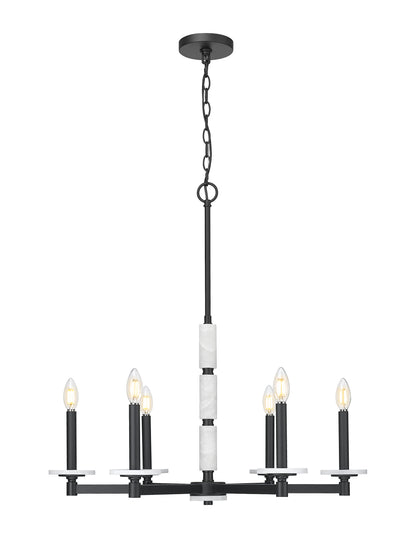 Kaden 6 Light Chandelier Matte Black