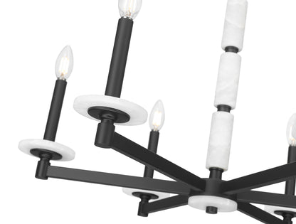 Kaden 6 Light Chandelier Matte Black