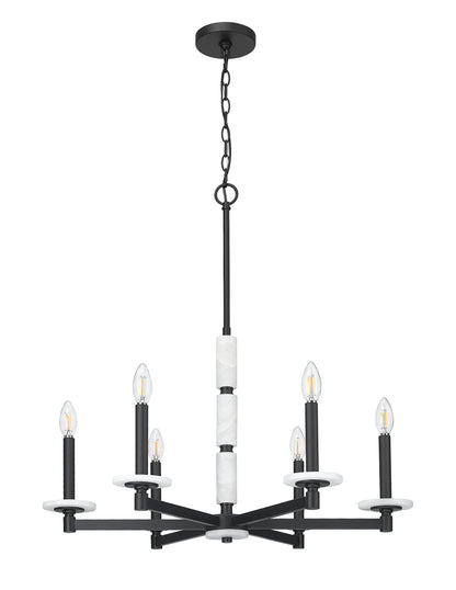 Kaden 6 Light Chandelier Matte Black