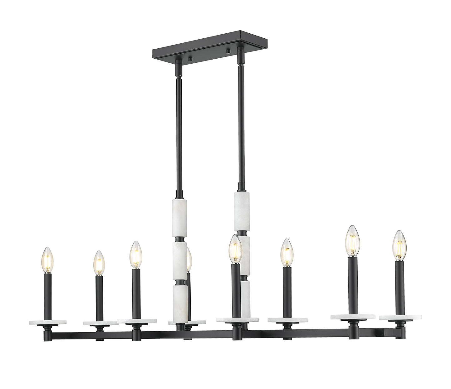 Kaden 8 Light Linear Chandelier Matte Black