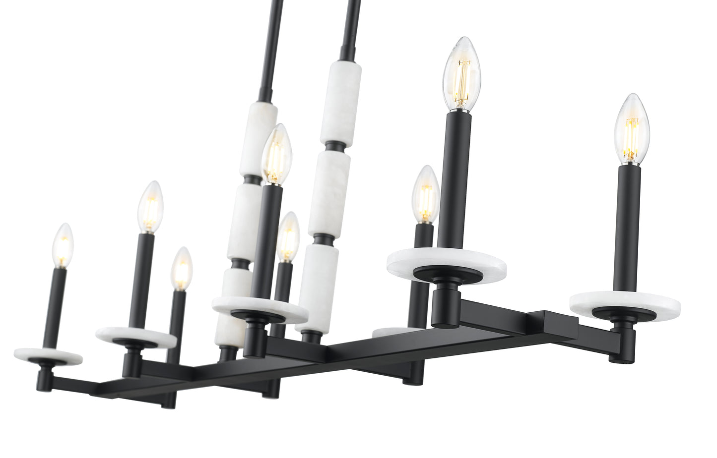 Kaden 8 Light Linear Chandelier Matte Black