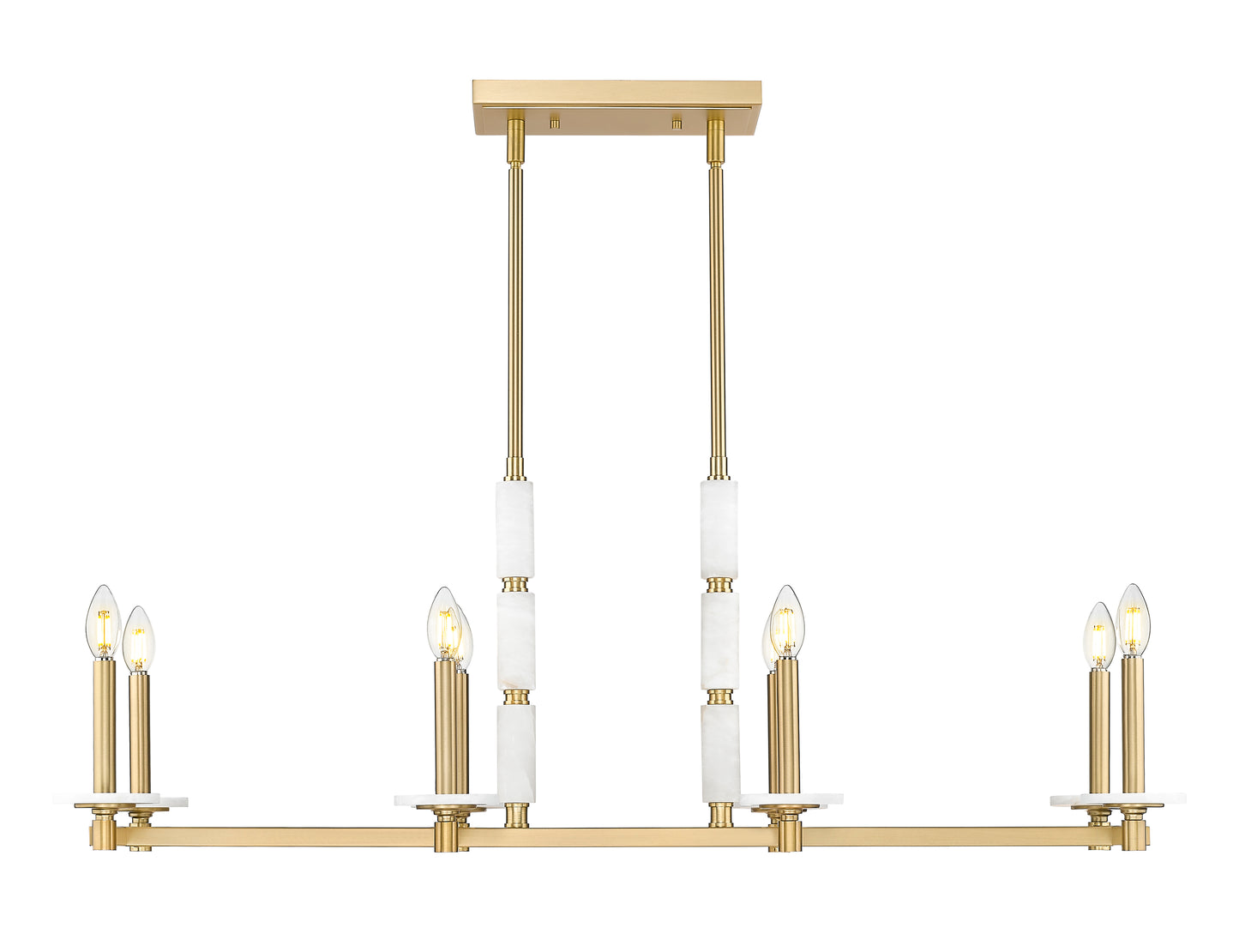 Kaden 8 Light Linear Chandelier Modern Gold