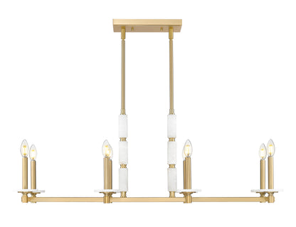 Kaden 8 Light Linear Chandelier Modern Gold