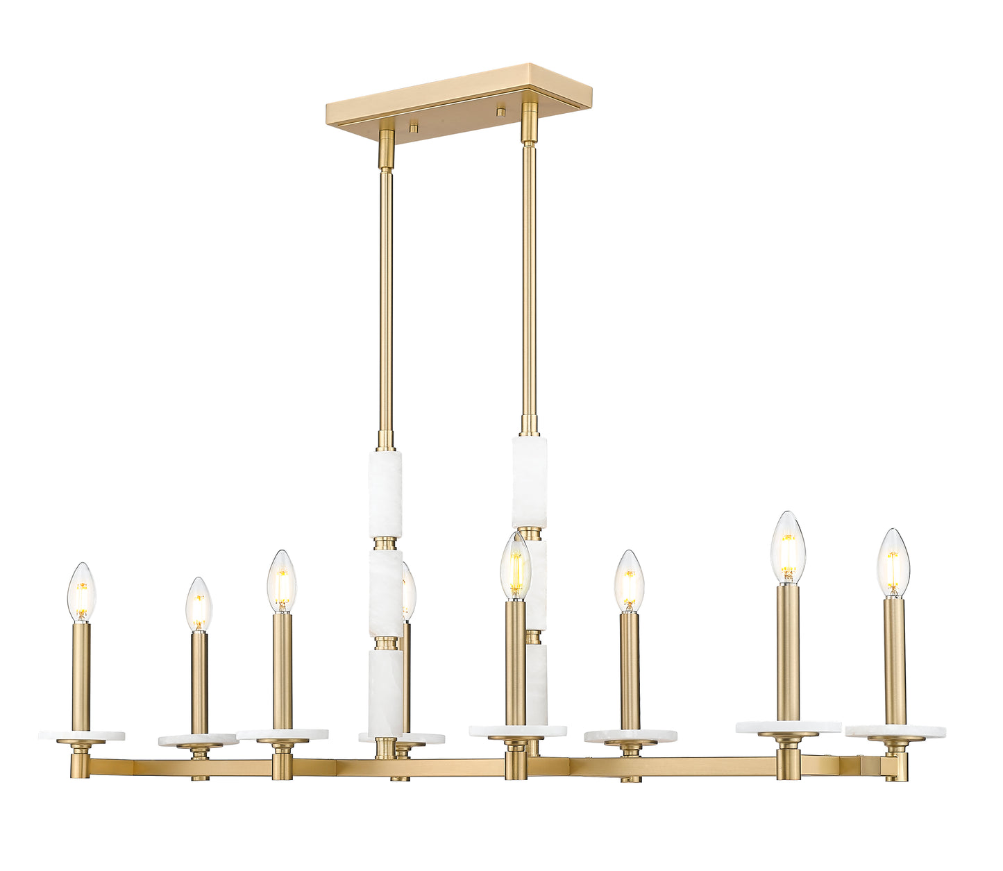 Kaden 8 Light Linear Chandelier Modern Gold
