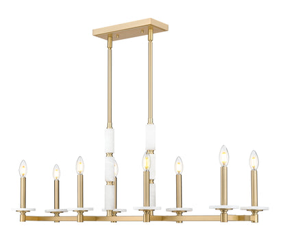 Kaden 8 Light Linear Chandelier Modern Gold