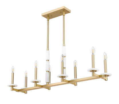 Kaden 8 Light Linear Chandelier Modern Gold