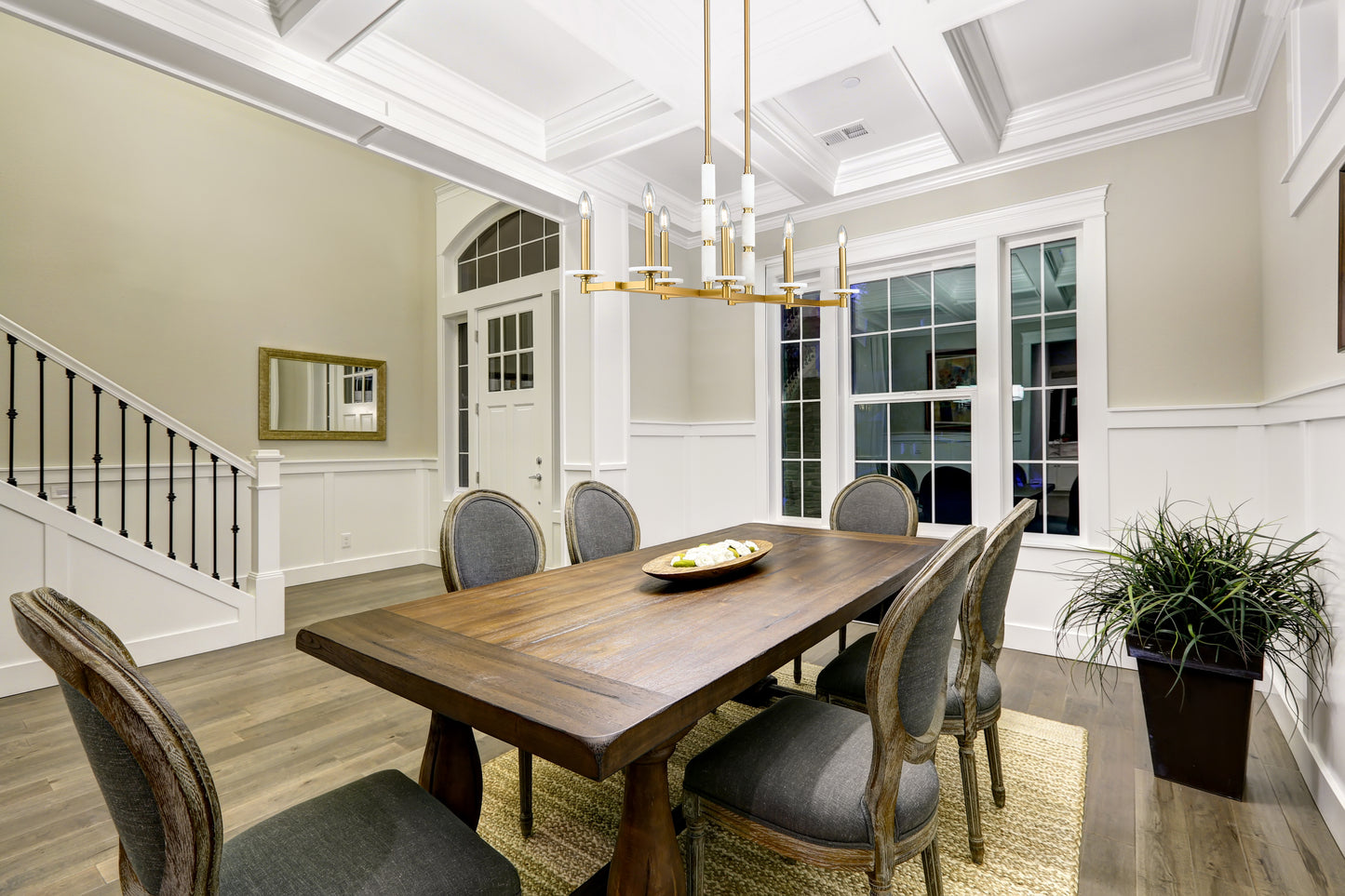 Kaden 8 Light Linear Chandelier Modern Gold