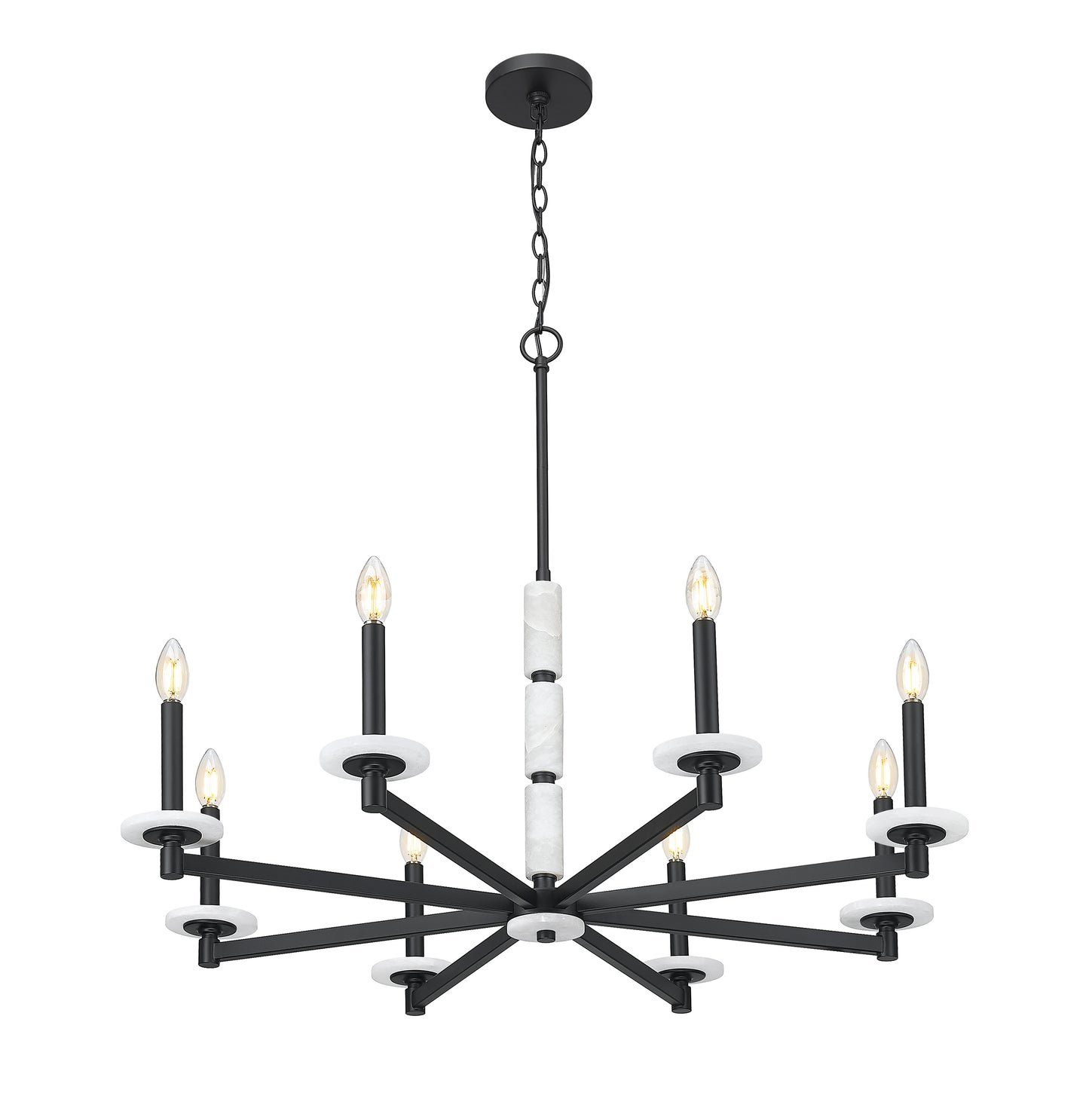 Kaden 8 Light Chandelier Matte Black