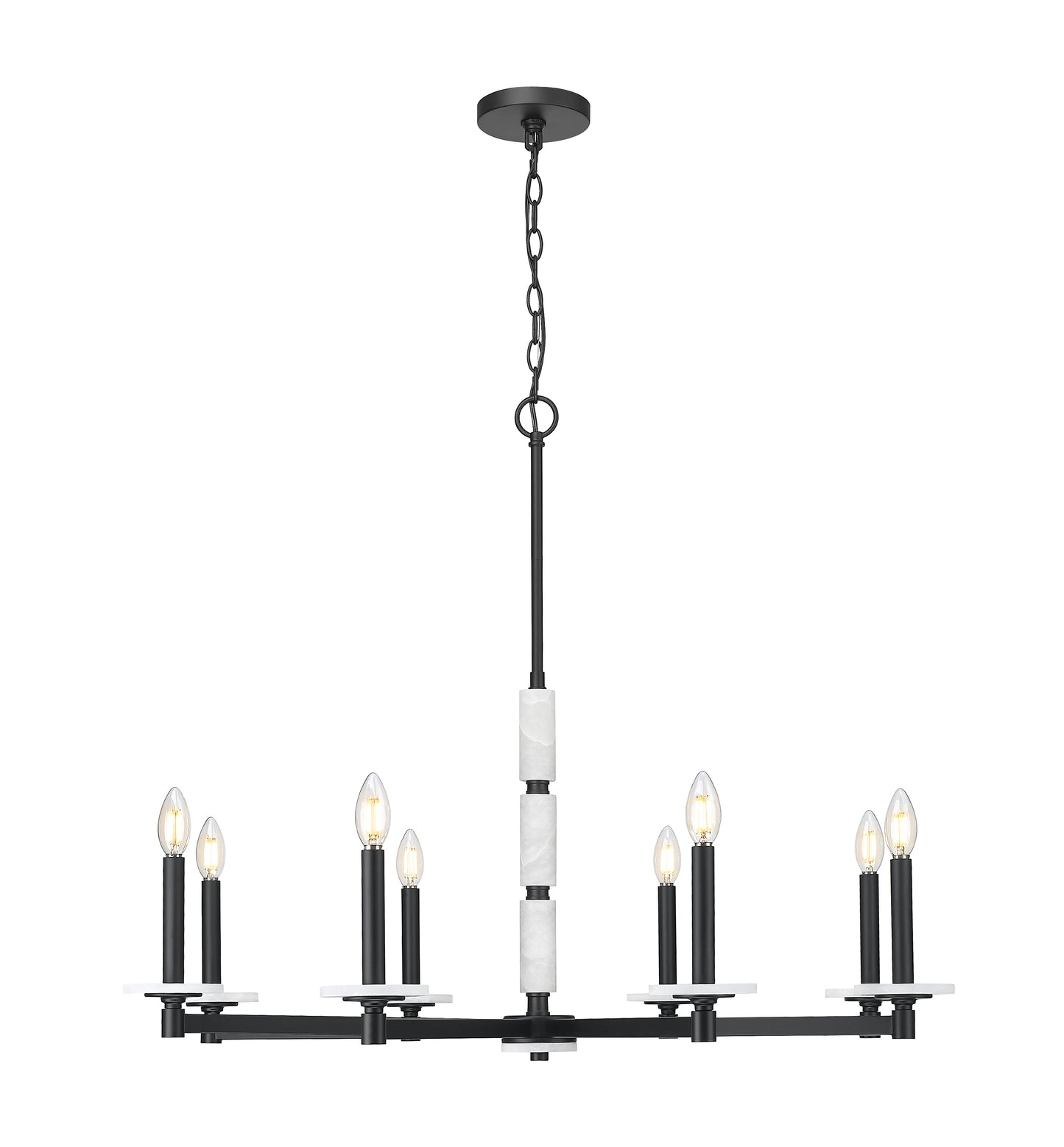 Kaden 8 Light Chandelier Matte Black