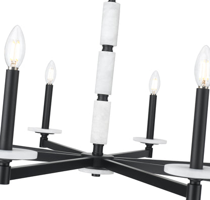 Kaden 8 Light Chandelier Matte Black