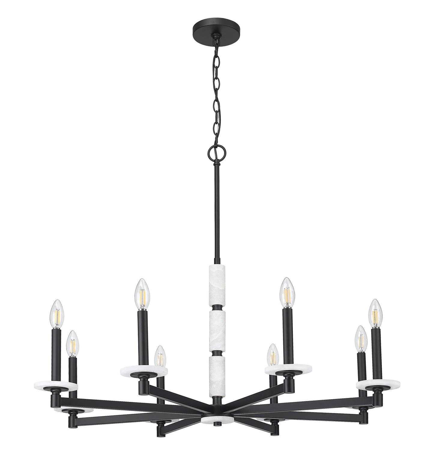 Kaden 8 Light Chandelier Matte Black