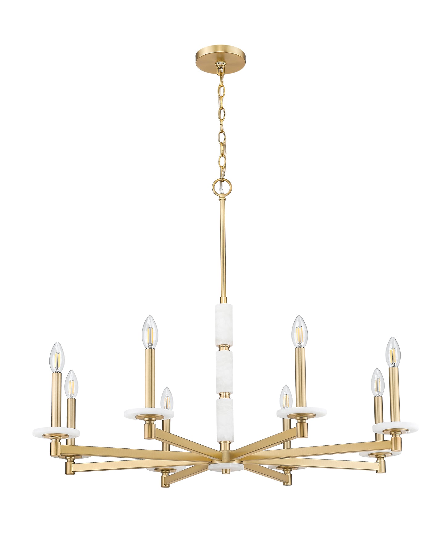 Kaden 8 Light Chandelier Modern Gold