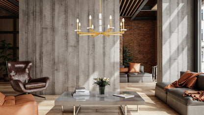Kaden 8 Light Chandelier Modern Gold