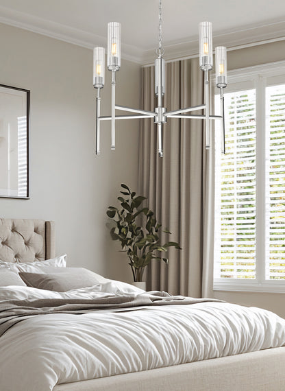 Esme 5 Light Chandelier Brushed Nickel