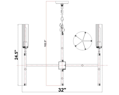 Esme 5 Light Chandelier Modern Gold