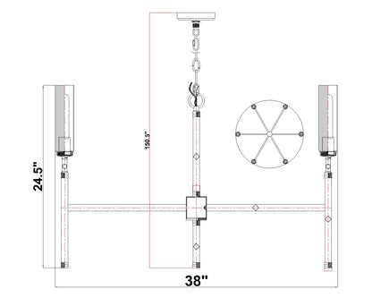 Esme 6 Light Chandelier Brushed Nickel