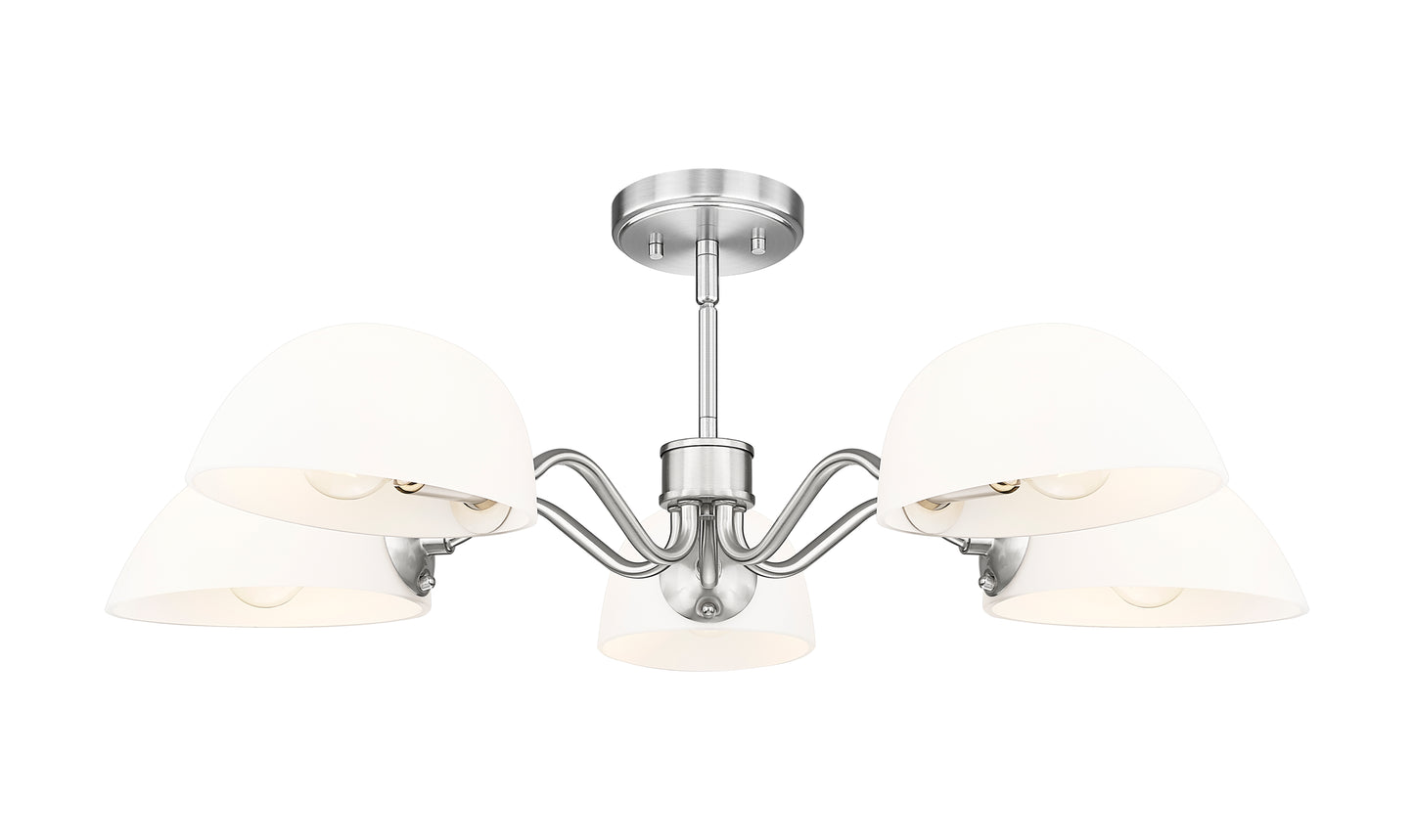 Breton 5 Light Chandelier Brushed Nickel