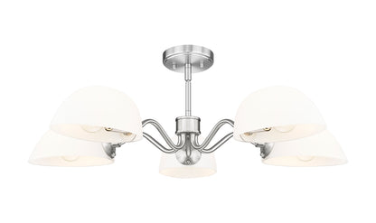 Breton 5 Light Chandelier Brushed Nickel